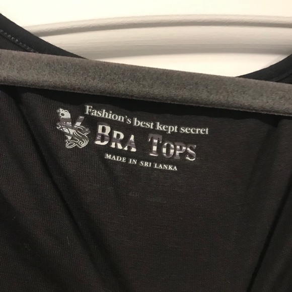 Black long sleeve with built in bra top - Picture 2 of 2